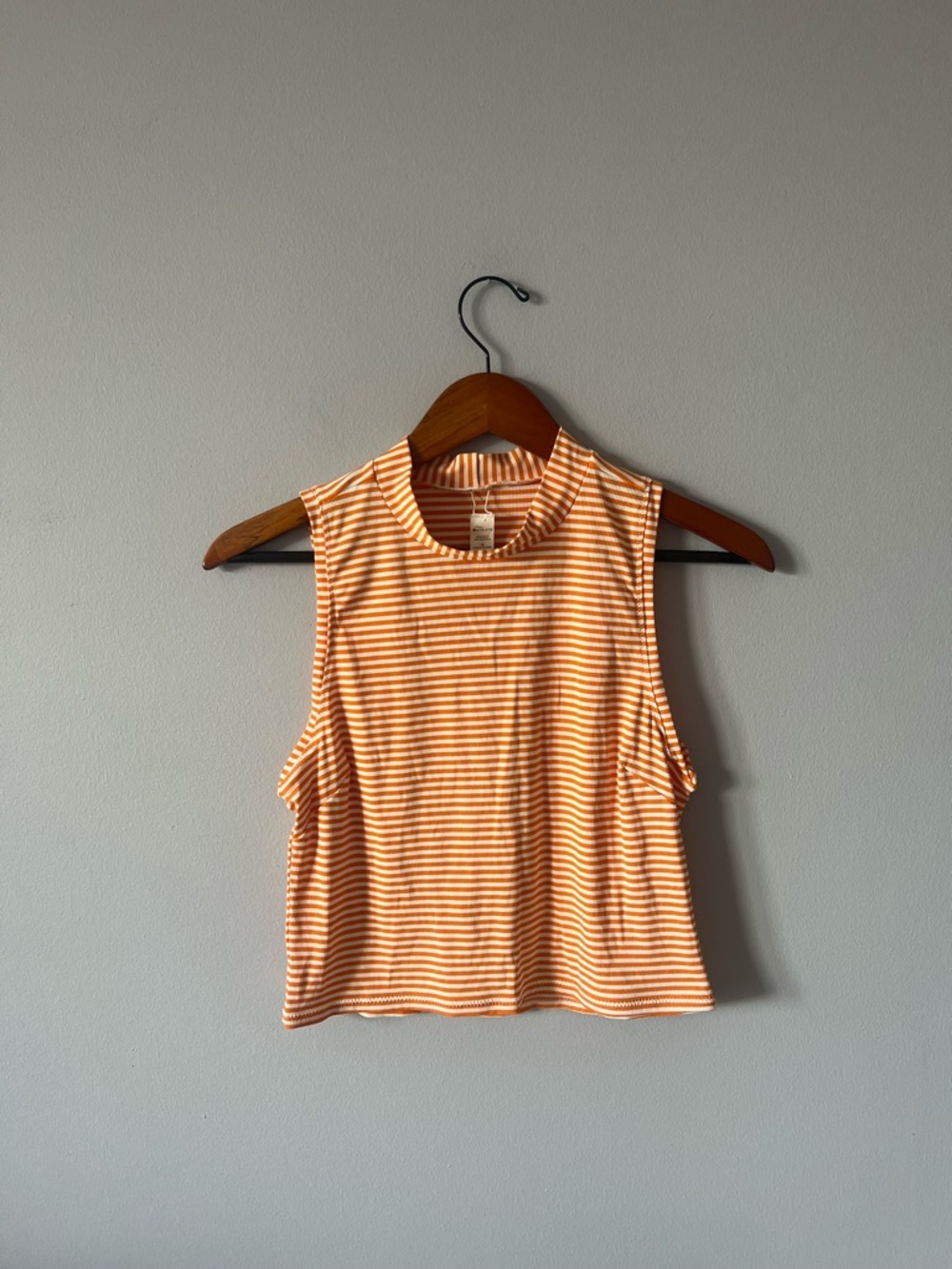 Athleta Orange Striped Tank Top